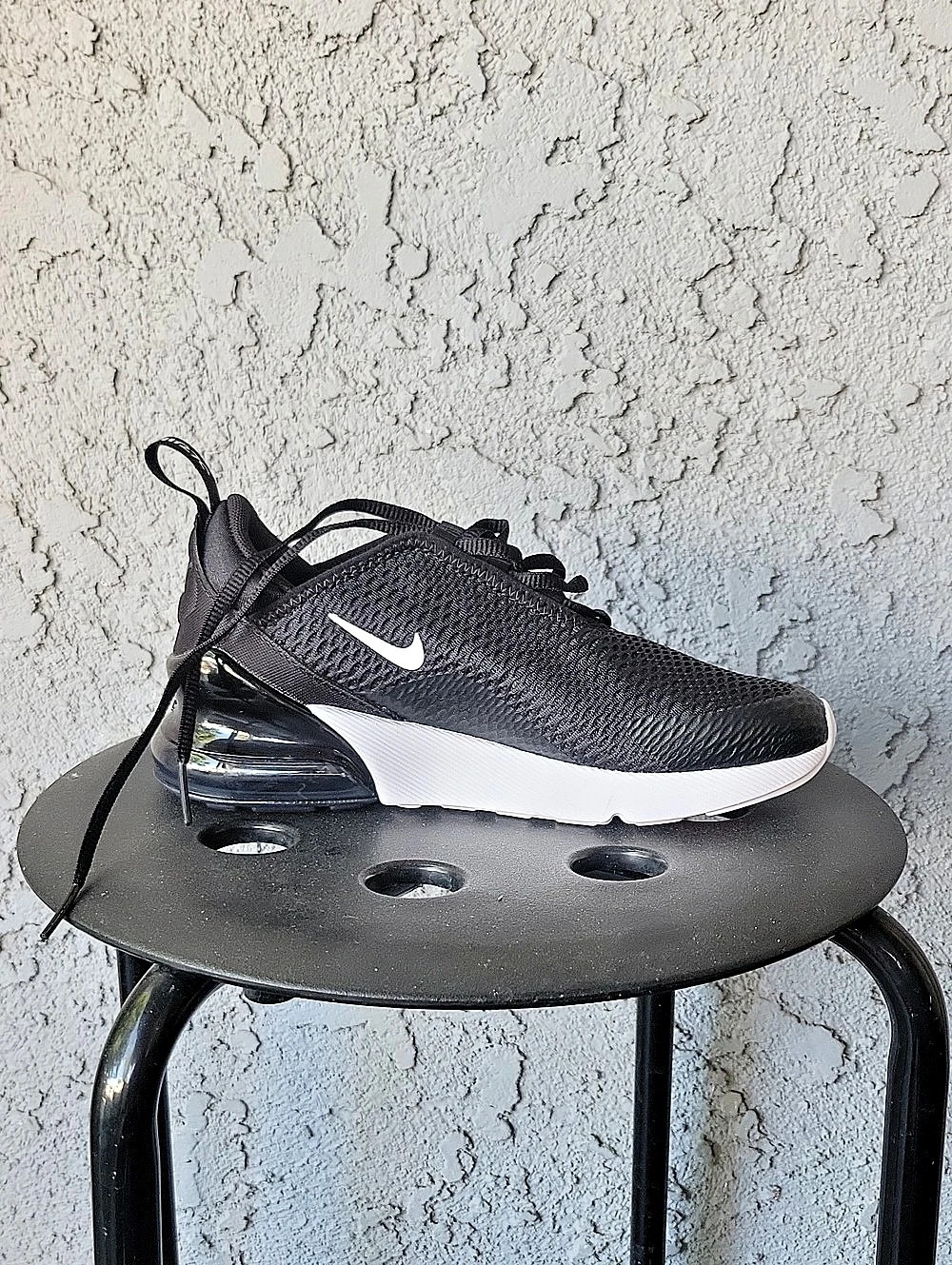 Nike Air Max 270 (PS) Kids Sneakers Black & White Youth 3